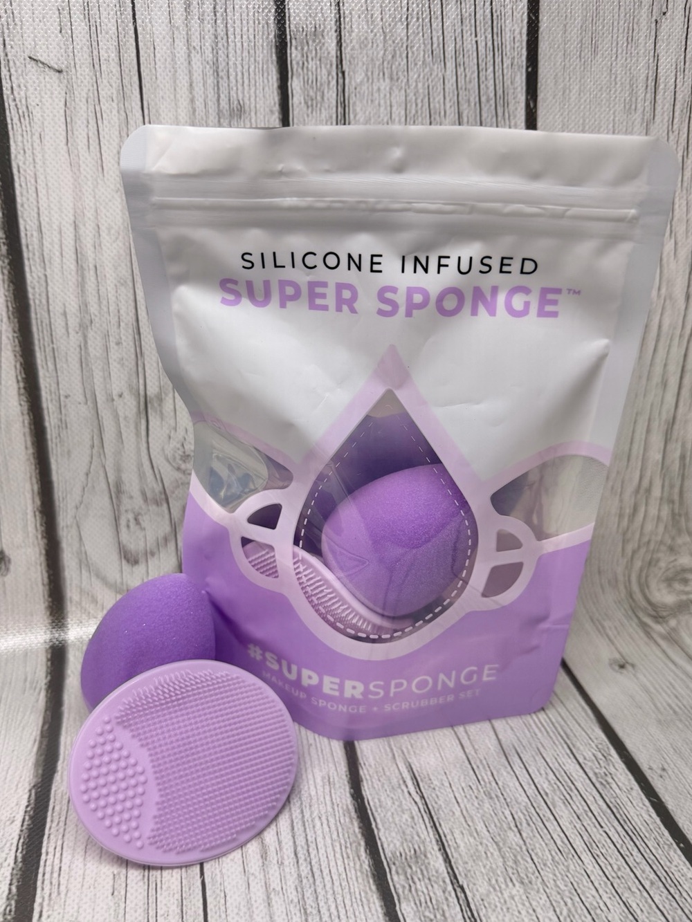 BRAND NEW 2packs of Super Sponge Makeup Blender Sponge and Scrubber Set
